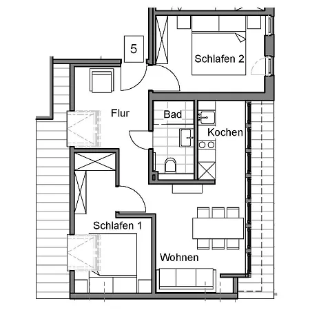 Strandloft Eins Апартаменты *